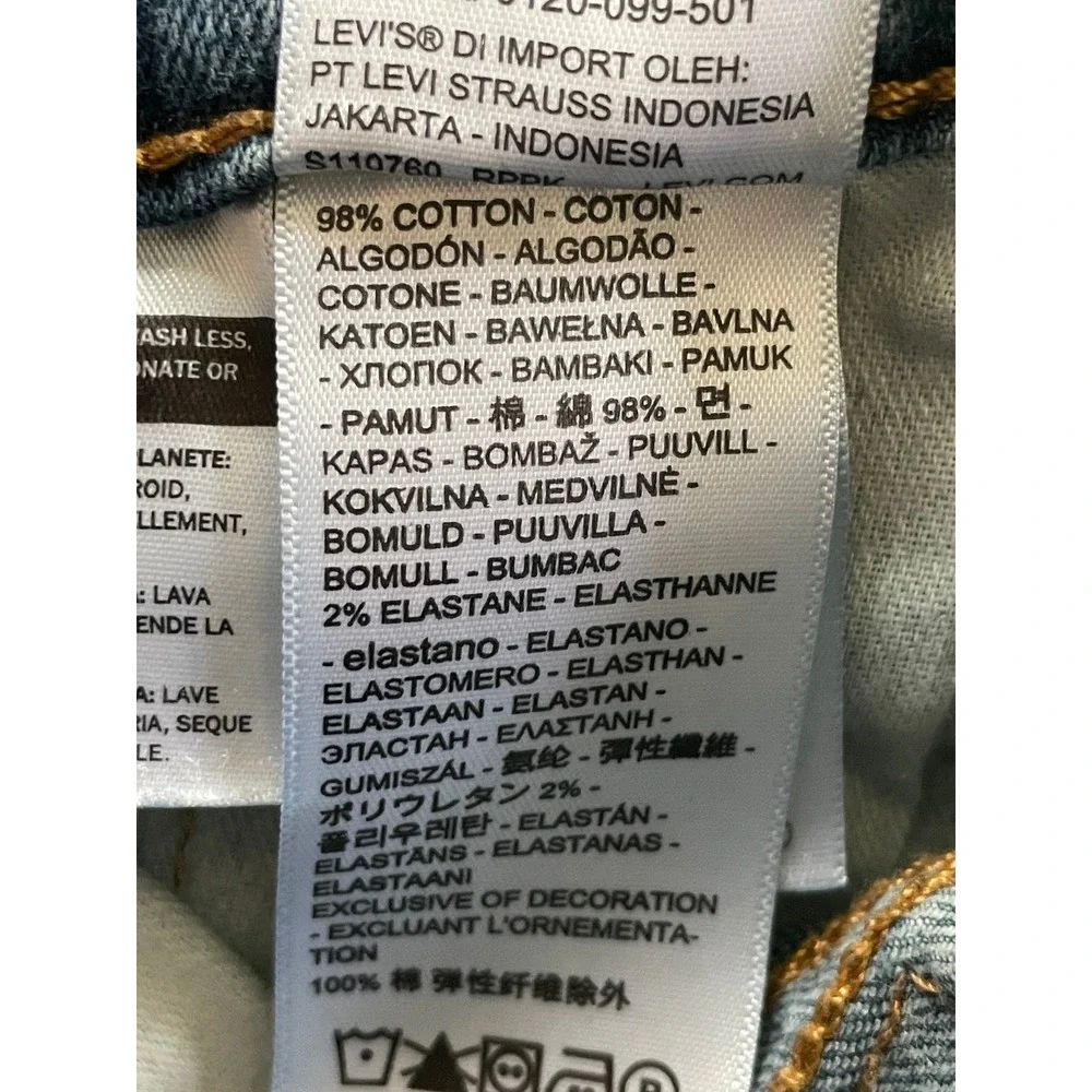 Levis Men 30x30 514 Straight Fit Jeans Blue Medium Wash Stretch Denim 00514-0403